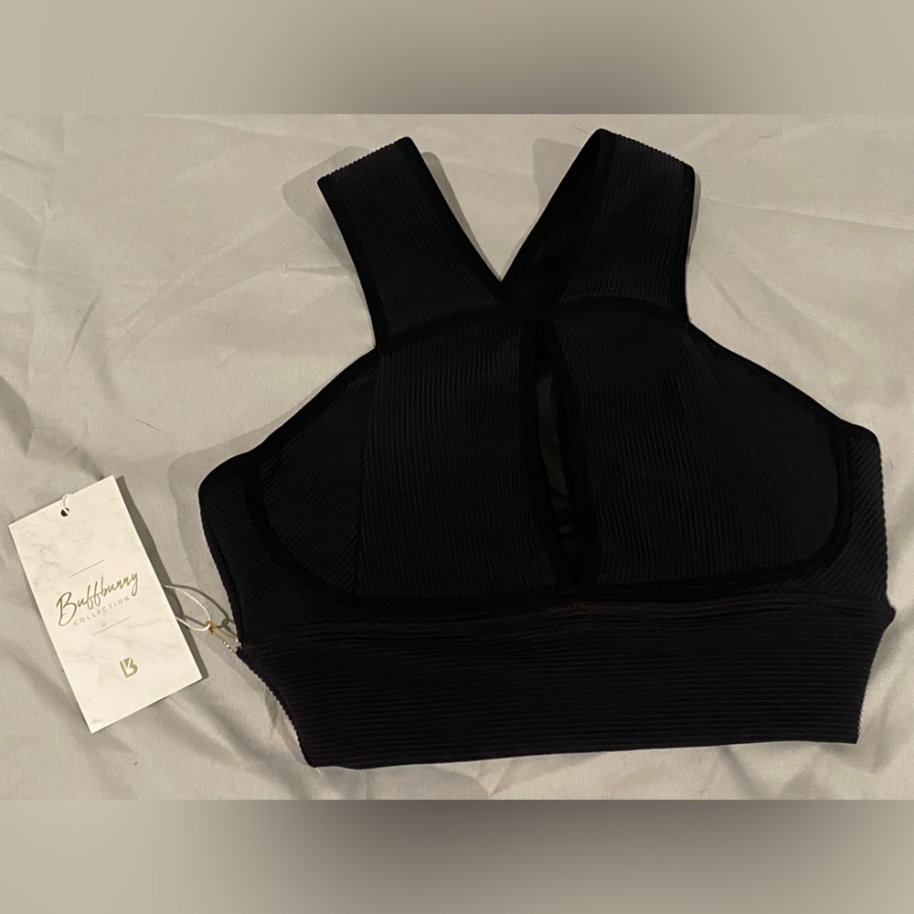 BuffBunny Sphynx Ribbed Sports Bra sz XS